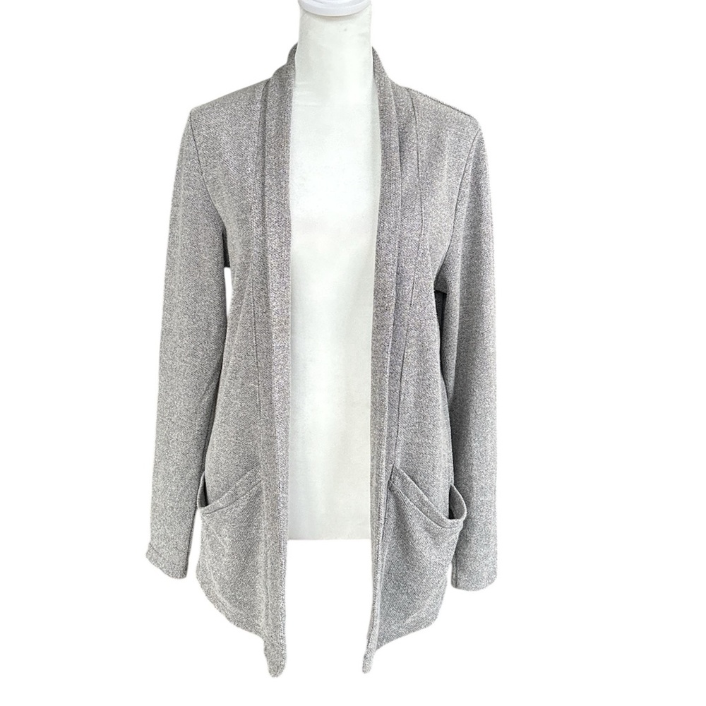 ALLSAINTS Spitalfields Gray Open Front Cardigan Grey L
